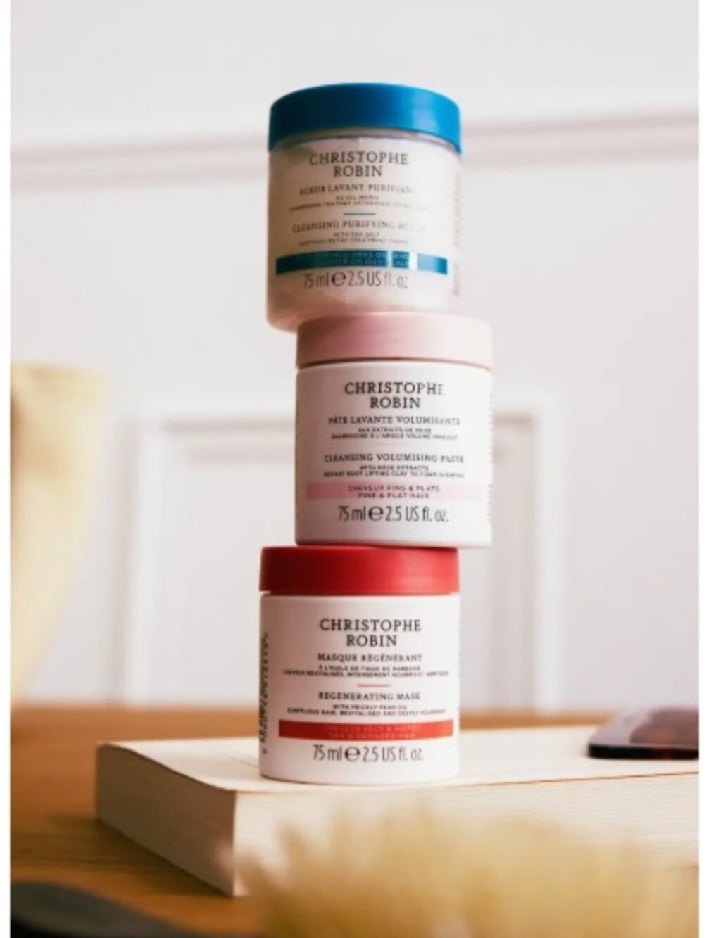Christophe Robin Haircare Set,Regenerating Mask Prickly Pear Oil,Travel-3pc-NEW - Picture 8 of 16